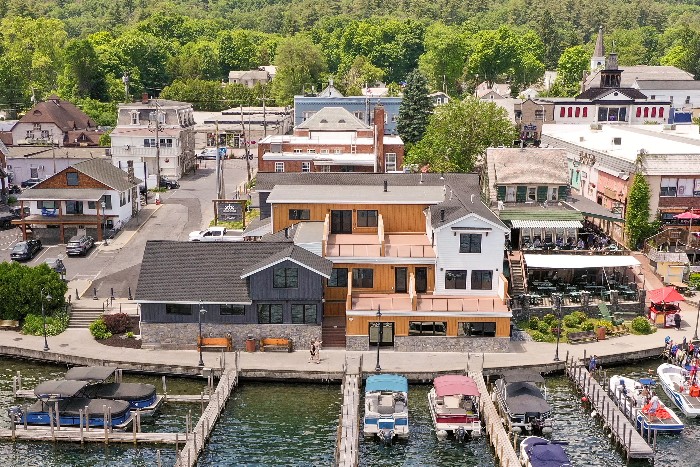 The Lake George Villiage's first waterfront condominium complex. 