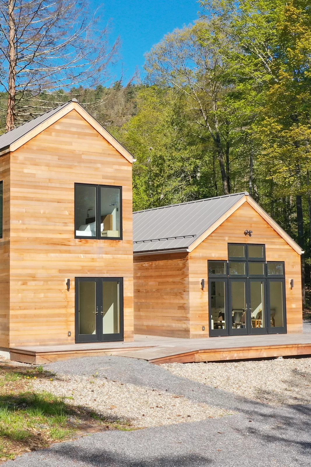 Our Rockview Cabin features an accessibility ramp and wide porch. 